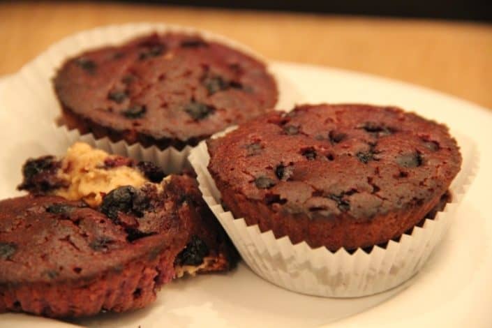Low Carb Blaubeermuffins nach dem Backen