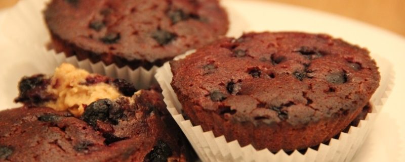 Low Carb Blaubeermuffins nach dem Backen