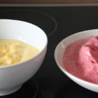 Eis aus gefrorenen Früchten