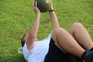 Torsten Prix macht sein Workout so oft es geht draußen.