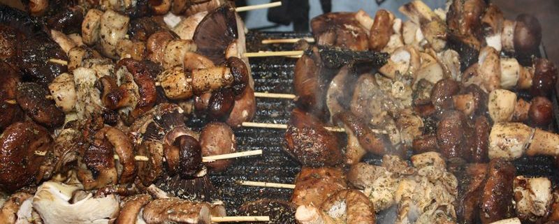 Pilze grillen - vegetarisch